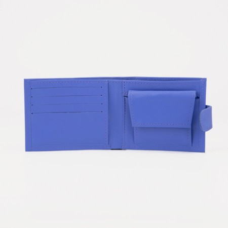 Women's wallet on the Textura button, lilac color-3