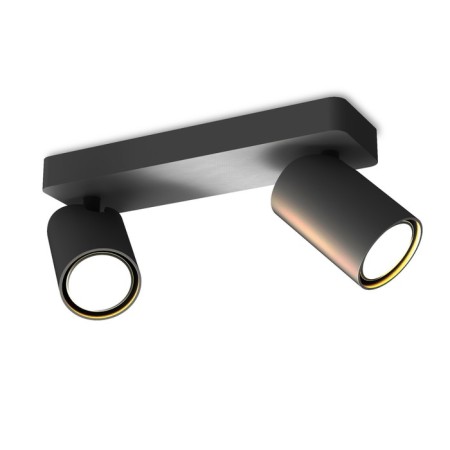 Stitch Mantra Sal, GU10, 2x10W, 250x75x128 mm, matte black color