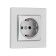 Single Tot Matte Glass, 16 a, hidden, with s/c, glass, silver