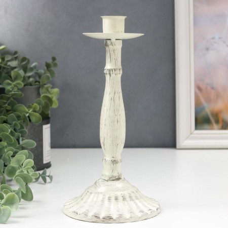 Summary Metal for 1 candle "Provence" white aged 21x11.5x11.5 cm-1