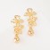 Earrings Metal "Style" Flower with a drop, color gold