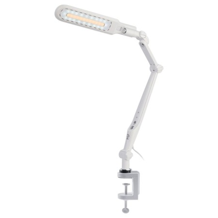 NLED-496-12W-W desktop lamp on a white clamp-4