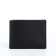 Male purse without fastening, department for cards, coins, black color