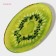 Glass Soldier Oval Dula "Romantic Kiwi", 24.5 × 15 cm, green color