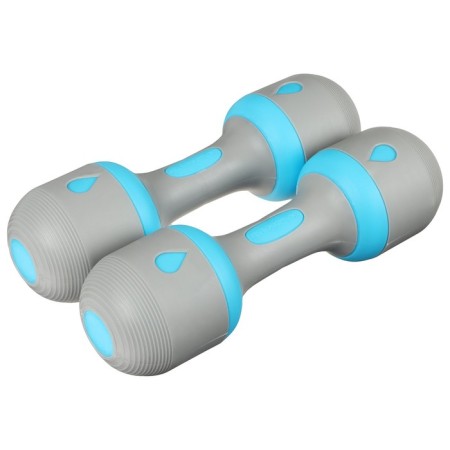 Dumbbell plastic onlytop, 2 pcs., 5 kg, gray/blue color-1