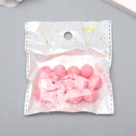 Busina silicone "round" pink pastille d = 1.2 cm-2