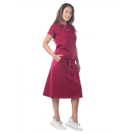 Female suit Relevant, size 46, burgundy color-2