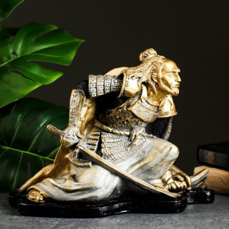 Figure "Samurai" bronze-serebly 32x20x25cm-1