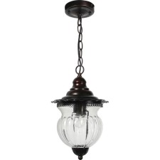 Sadovo-park lamp Feron PL595, IP44, E27, 60 W, 195x195x885 mm, brown color