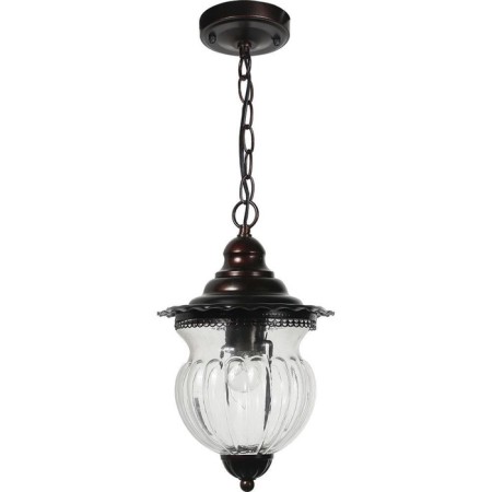 Sadovo-park lamp Feron PL595, IP44, E27, 60 W, 195x195x885 mm, brown color