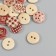 Buttons wood for creativity 2 punctures "patterns" Coffee set 40 pcs 1.5x1.5x0.4 cm