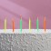 Candles in the cake "Color", 6 cm, classic, set 10 pcs