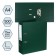 A4, 75 mm, Lamark, PVC, double-sided coating, metal edging, pocket for a spine, collected, green/green