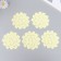The workpiece of Foamiran "Flower Curly" 10x9.5 cm set 5 pcs. Ribbed pale yellow