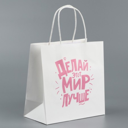 Gift package, packaging, “Make this world is better”, 22 x 22 x 11 cm-1