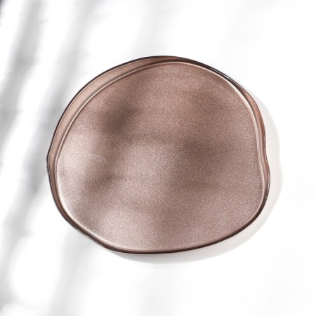 Trend, glass dish, d = 21 cm, brown color-1
