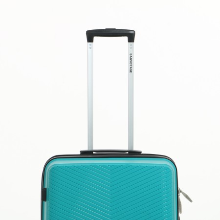 Middle suitcase 24 "on lightning, code lock, 4 wheels, turquoise color-4