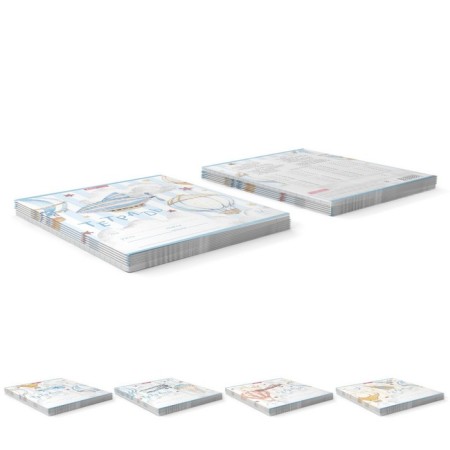 Notebook of 12 sheets in the Erichkrause cage "in the clouds", covered cardboard, an offset unit, mix (1 species in a adhesion)-9