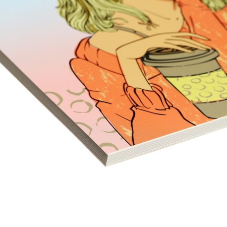 Sketchbook A5 48 sheets "Girl with coffee", KBS, Cardboard cover, OFSET BOCT 70 g/m2-2