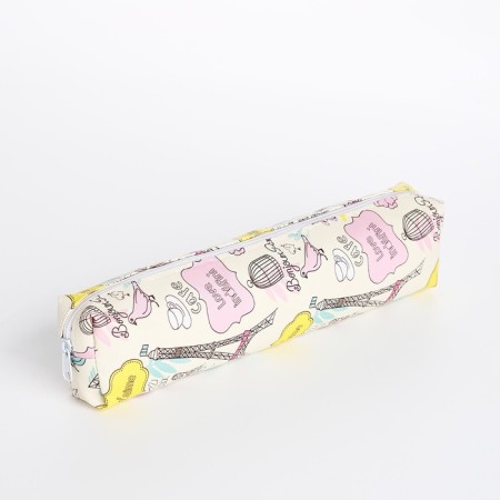 Lightning cosmetic bag, beige color