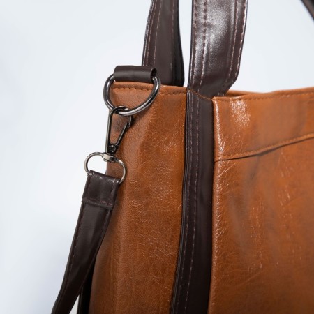 Love bag with lightning, brown color-4