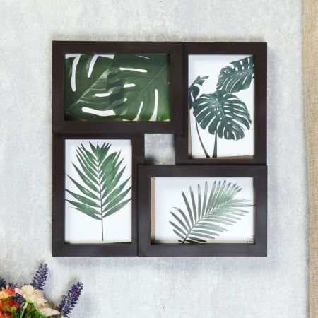 Photo frame-collage "lovely" in 4 photos, wenge (plastic screen)