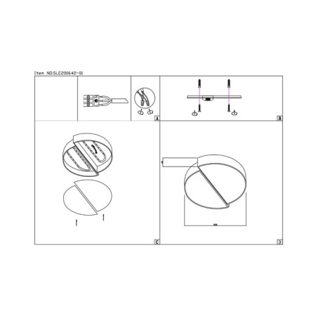 Ceiling EVOLUCE lamp. Sle200642-01. Meta. 1x36 W, LED, 3000K/4000k/6000k, 2160 LM, 50x50x10 cm, white, black color-12