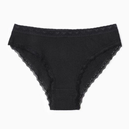 Panties female slips, black color, size 50 (xl)
