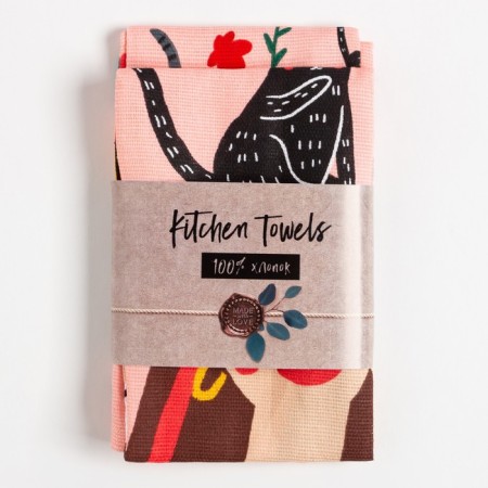 A set of kitchen towels of the Hello Spring 35x60cm-2pcs, 100% cotton-6