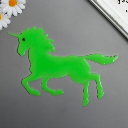 Phosphorus sticker "unicorn" with glue pads mix 29.5x25 cm-5