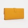 Women's wallet on the button, yellow color