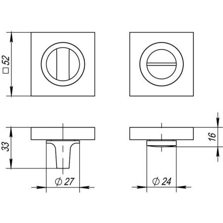 Turning handle Fuaro BK6 KM SN/CP-3, matte chromium/chrome-1