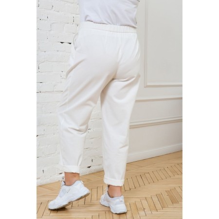 Female trousers, size 58, white color-5