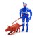 The inertial car "Firefight", with a firefighter and a dog, mix