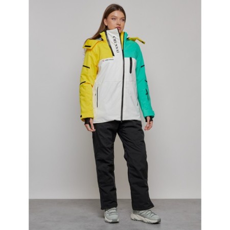 Ski suit female, size 42, yellow color-2