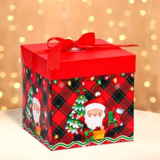 New Year. Box a gift New Year's folding 