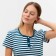 Women's set (T -shirt/shorts), emerald strip color, size 54