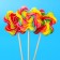Caramel Lollice "Flowers" on a stick, 30 g