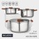 A set of stainless steel dishes Magistro, 3 pcs: D = 16/20/24 cm, induction