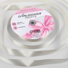 Satin tape, 20 mm × 91 ± 1 m, light gray-gray # 179