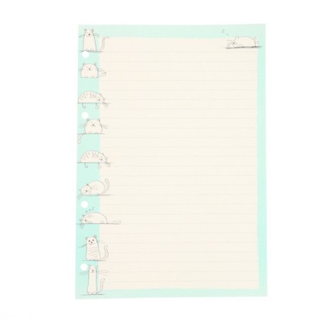 Smecked block for notebooks on A5 rings, 50 sheets in the "Satisfied cats" line, tinted, 70 g/m2-1