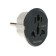 Universal adapter 16a, with salary, 220 V, black and white, flush into the outlet, disbursed. Pack.
