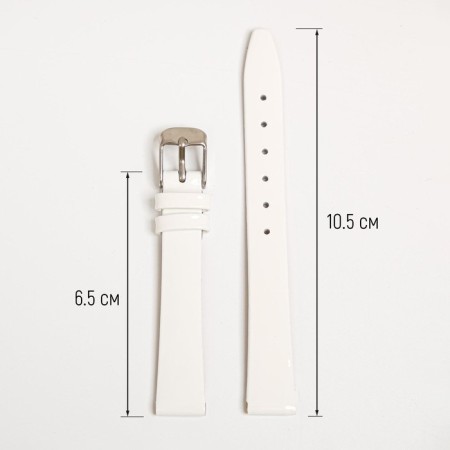 Watch strap, female, 12 mm, harness 65 mm, larynx 105 mm, genuine leather-1