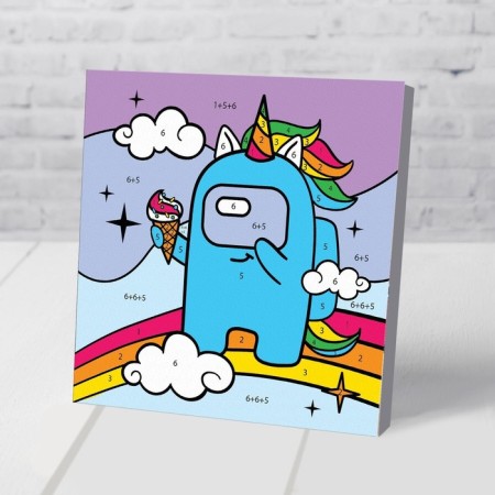 Picture on numbers for children "Rainbow Day", 15 x 15 cm-1