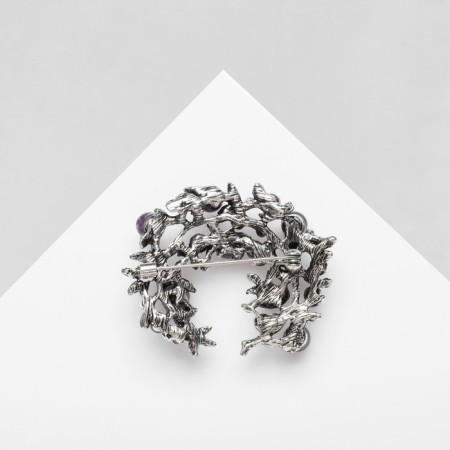Book "Amethyst Branch", purple color in black silver-2