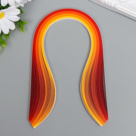 Strips for quilling 100 strips density 120 grams "yellow orange" width 0.5 cm length 39 cm 517733-6
