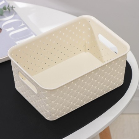 Birch Birch Violet basket, 3 l, 23.5 × 17.3 × 10.5 cm, ivory color.-2