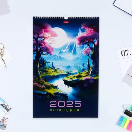 The calendar of the cross -out on the Rigel "distant planets" 2025, 30 x 45 cm