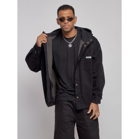 Jeaning jacket men's, size 56, black color-6
