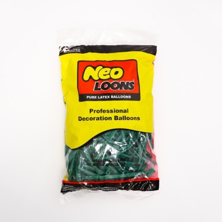 Ball for Twisting latex 160 ", standard, set of 10 pcs., Dark green color-1